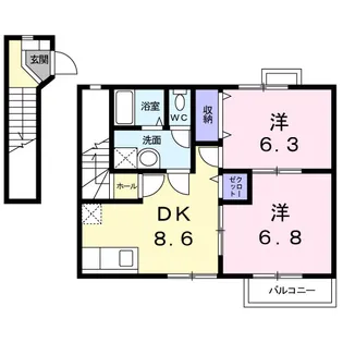 ファニト宮下【2階】の間取り