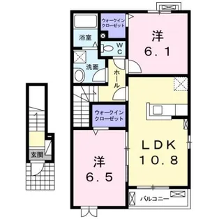 ウッド ブロスガーデン【2階】の間取り
