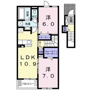 フォルテシア Ⅰ【2階】の間取り