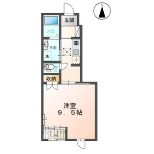 永井川新築アパートB棟【1階】の間取り