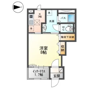 永井川新築アパートA棟【1階】の間取り