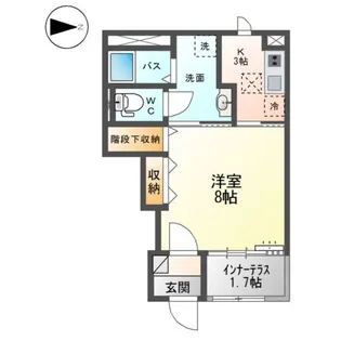永井川新築アパートA棟【1階】の間取り