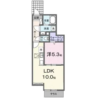 1LDKの間取り画像