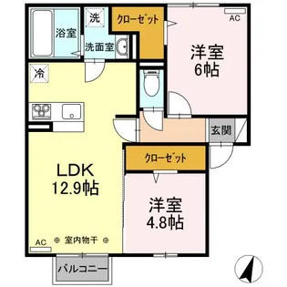 アイフレンド北川原 A【2階】の間取り