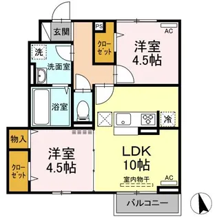 グリーンシード B【1階】の間取り