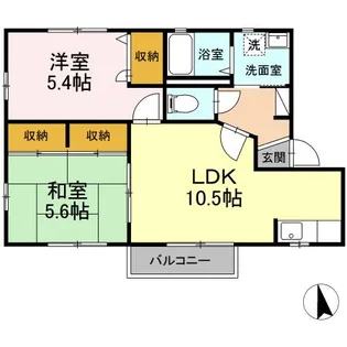 ヴィクトリータウン E【1階】の間取り