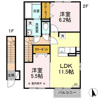 ホープフル【2階】の間取り