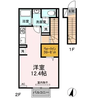 ドミール八幡Ⅲ【2階】の間取り