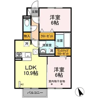 エレガンシエル【1階】の間取り