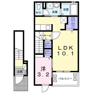 ヴァイオレット【2階】の間取り