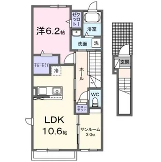グランディディエライト【2階】の間取り