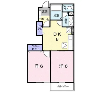 ヒルサイドスクエアⅡ【1階】の間取り