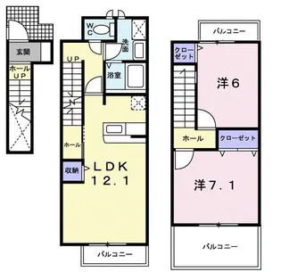 K・TエミネンスヒルズB【2階】の間取り