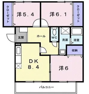 グレイスコート【3階】の間取り