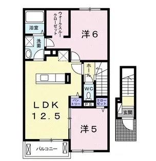 エスポワールⅢ【2階】の間取り