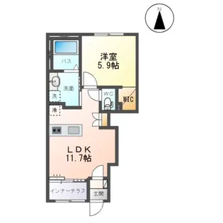 フェリーチェ・ヒマワリ【1階】の間取り