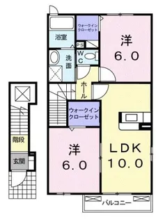 フォレストリバーB【2階】の間取り