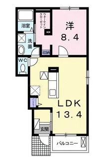 サンシャインB【1階】の間取り