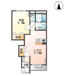 ブルーム【1階】の間取り