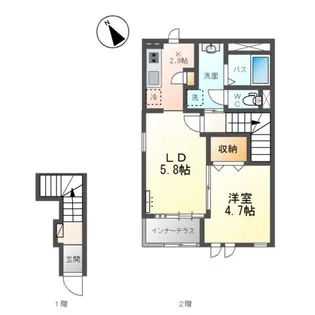 ベル・ローズN【2階】の間取り