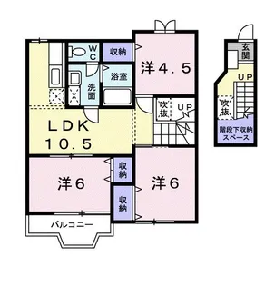 サニーハートⅡ【2階】の間取り