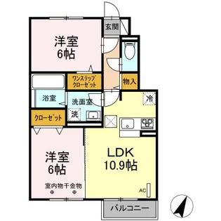 メリーロード A【1階】の間取り