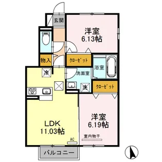 エルハーベン A【1階】の間取り
