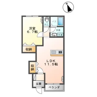 オリエンタルコート・K【1階】の間取り