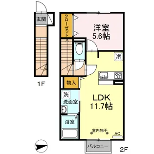 D’s Moco【2階】の間取り