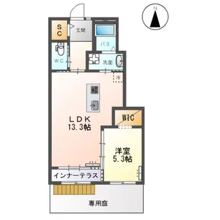 カーサ・フィオーレ【1階】の間取り