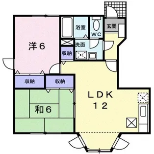 カーサ・ソレアード【1階】の間取り