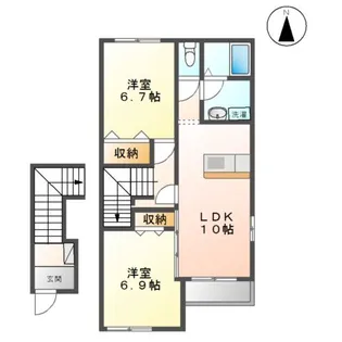 ヴィラ・エクセレント【2階】の間取り