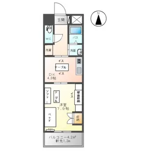 SIM(シム)【4階】の間取り