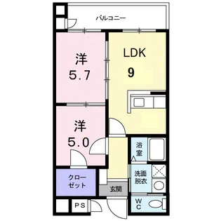 パールヒルズ入江町【5階】の間取り