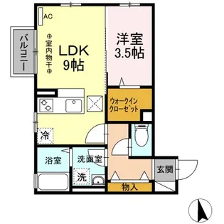 シャルマンコート【1階】の間取り