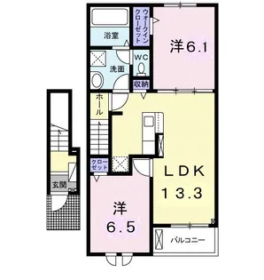 エーデルガーデンⅢ【2階】の間取り