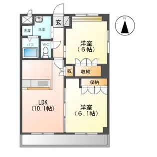 ロイヤルガーデン【1階】の間取り