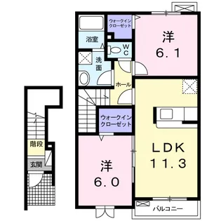 スターライフ宮代【2階】の間取り