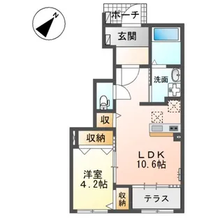ボヌール ドラコ【1階】の間取り