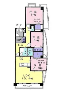 パールヒルズ大森【7階】の間取り