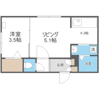 アイアール菊水【401号室】の間取り