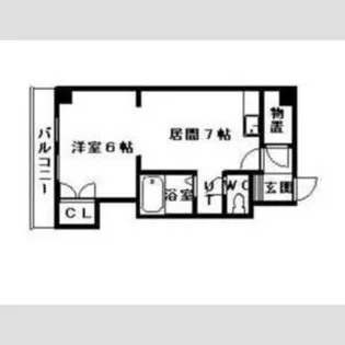 1DKの間取り画像