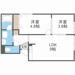 アークタウン西岡A棟【2階】の間取り