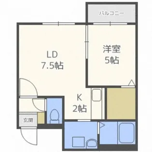 ルフェリ南郷【2階】の間取り