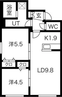 ラグジースペース南郷【4階】の間取り
