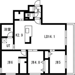 Lejon's Garden(レージョンズガーデン)【201号室】の間取り