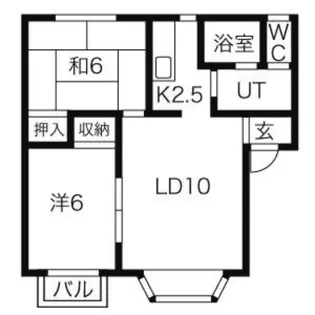 フォーレスト月寒【1階】の間取り