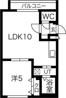 ラフィネ東札幌【2階】の間取り