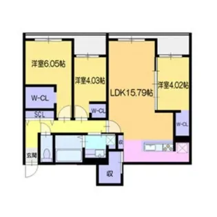 ラ・シュエットドルチェ【1階】の間取り