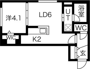 MINES福住(ミネス)【1階】の間取り